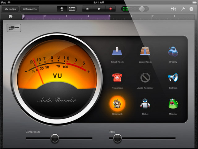 How to record acoustic guitar on garageband ipad